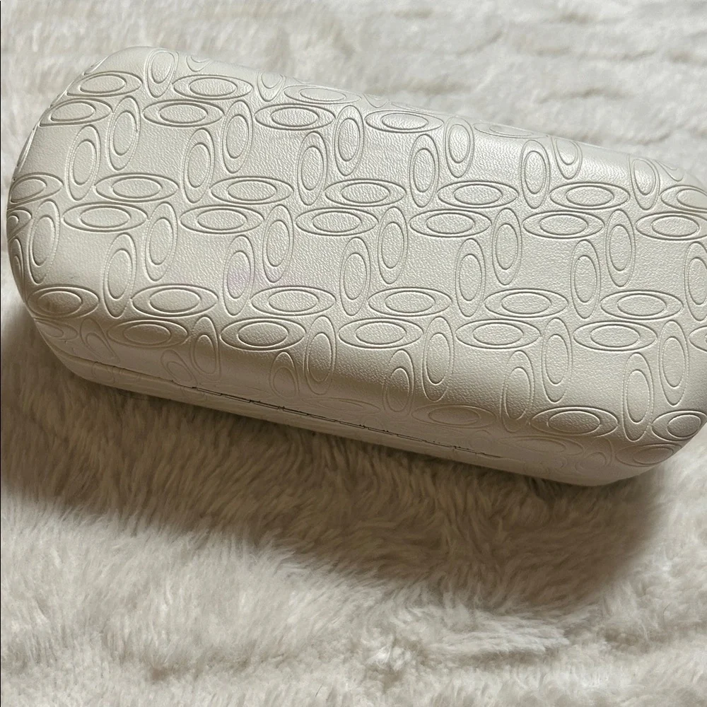 Embossed White Oakley Sunglasses Case